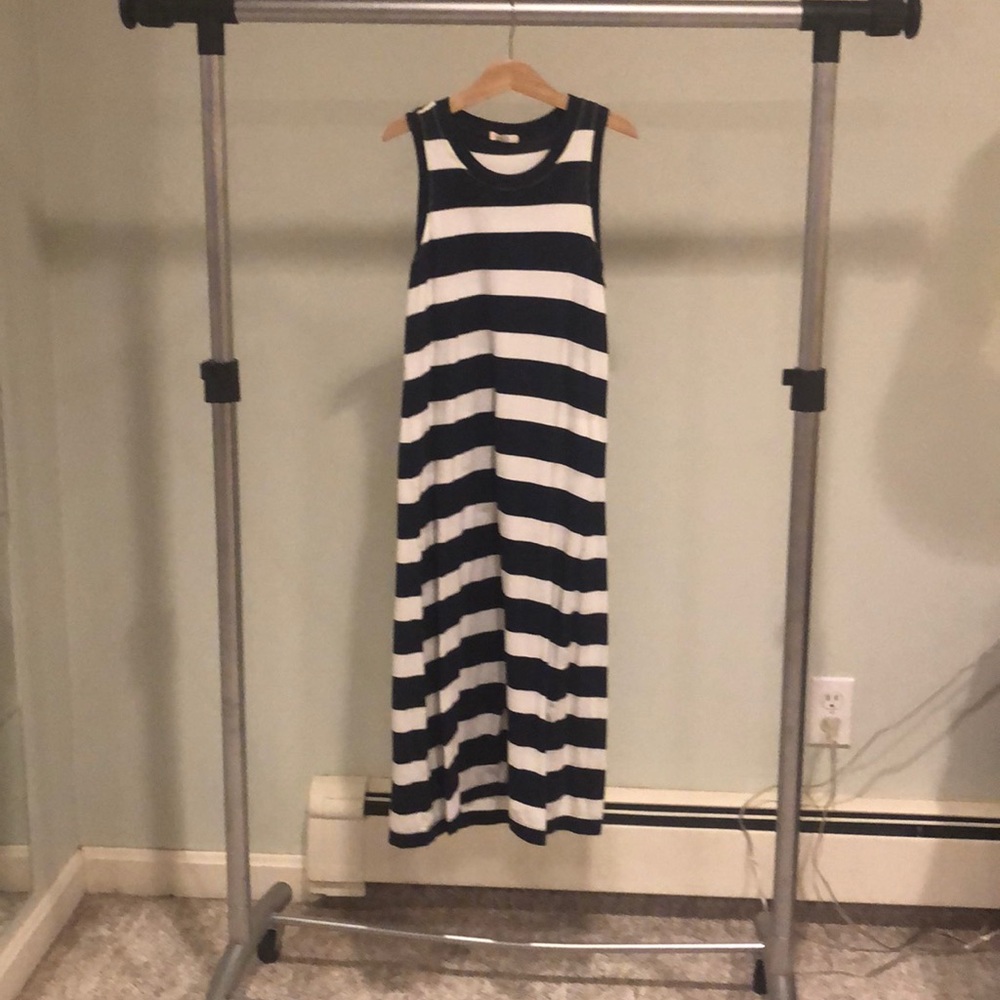 A long stripped j.crew dress